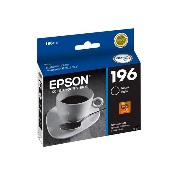 CARTUCHO EPSON T196120 (196) 5ML PRETO