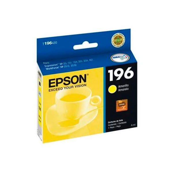 CARTUCHO EPSON T196420 (196) 4ML AMARELO