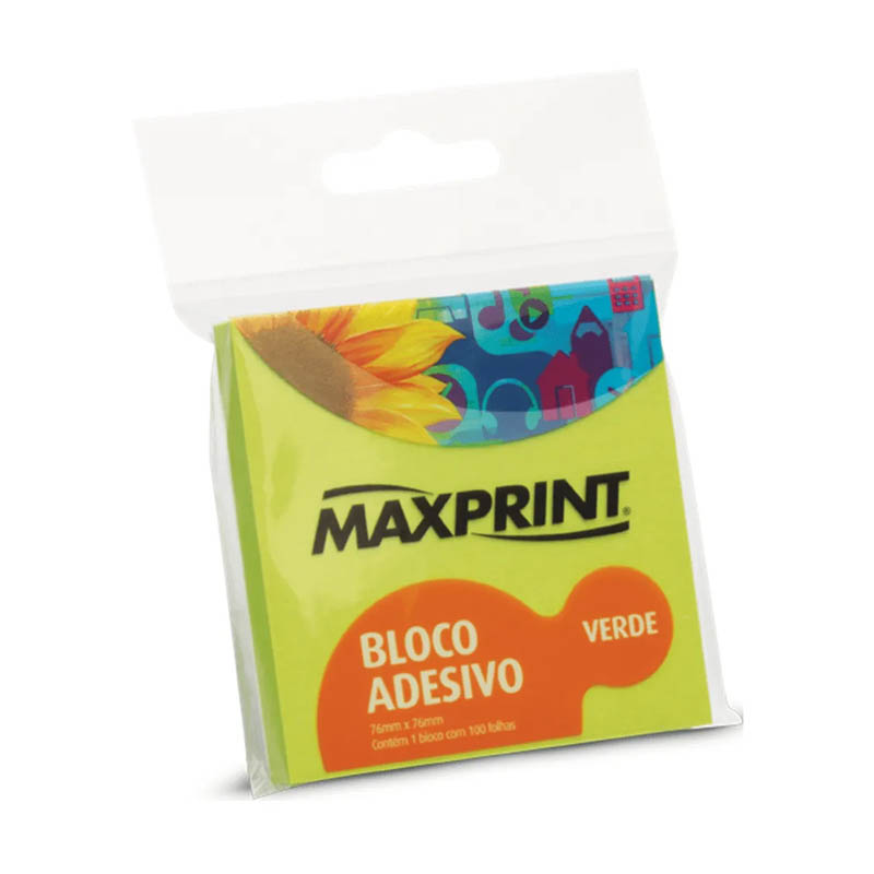 BLOCO ADESIVO 76X76 VERDE 100F 743378