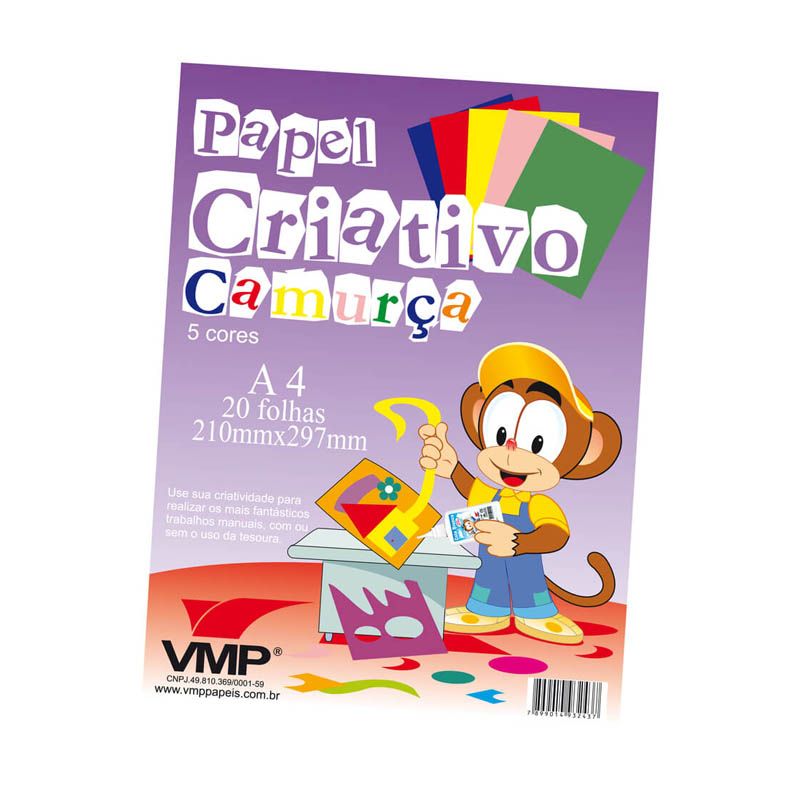 BLOCO CAMUR�A A4 5 CORES COM 20 FOLHAS