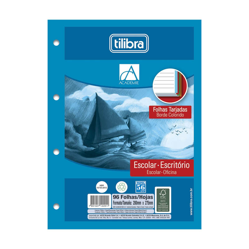 BLOCO FICH�RIO UNIVERSIT�RIO  04 CORES 96F 122912