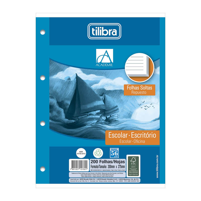 BLOCO FICH�RIO UNIVERSIT�RIO BRANCO 200F 157821