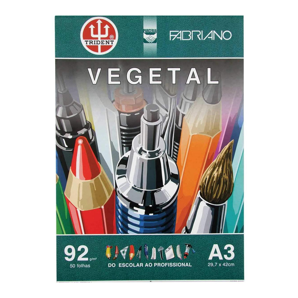 VEGETAL LISO A3 92G COM 50 FOLHAS PV-A392